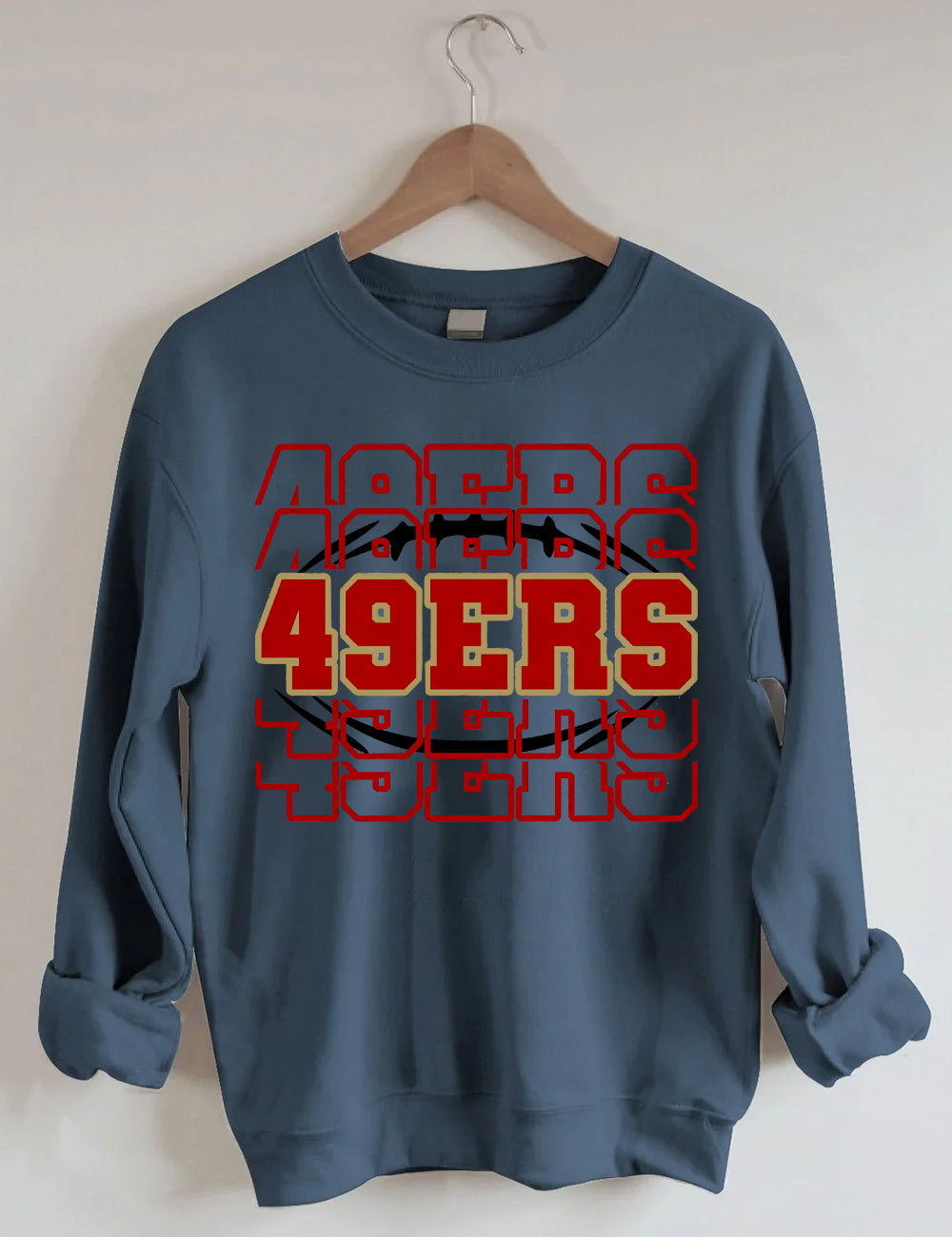 49ERS Football Stacked Letters Sweatshirt