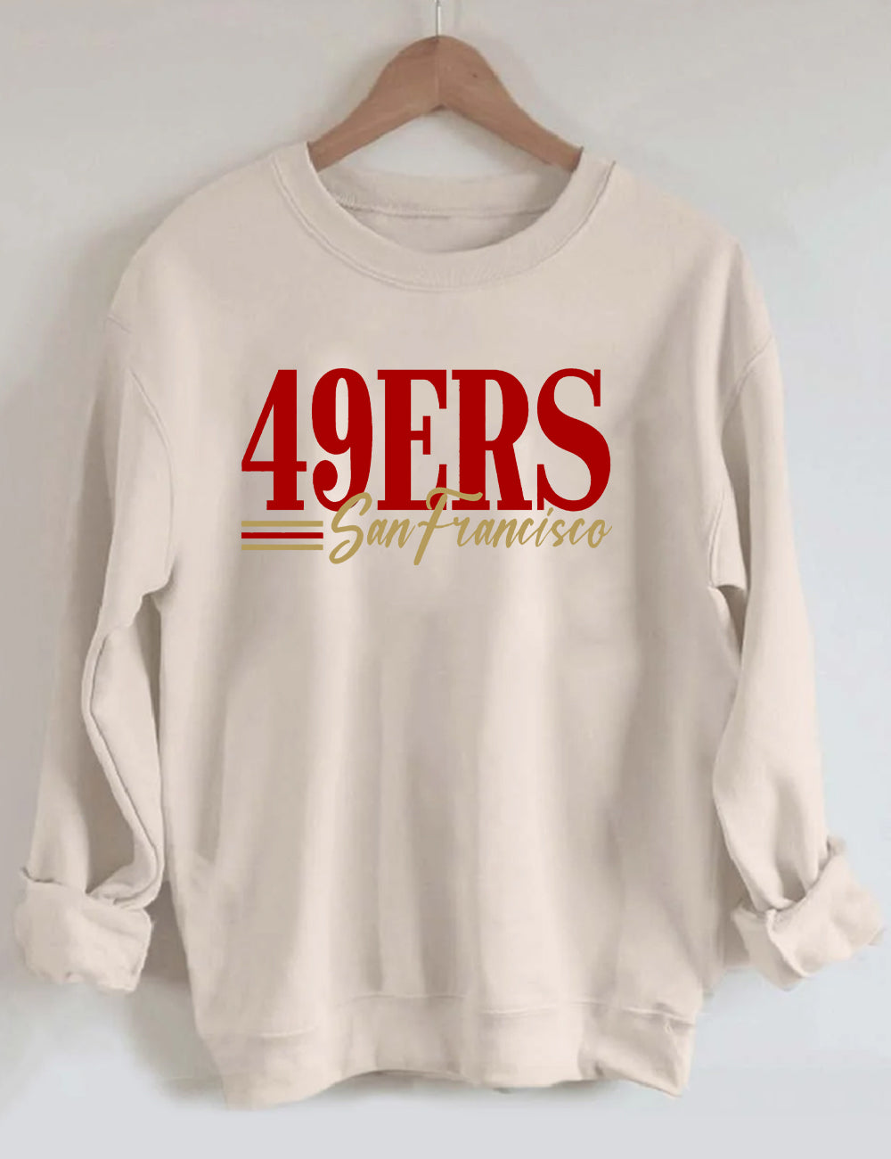 49ERS Football Stacked Letters Sweatshirt