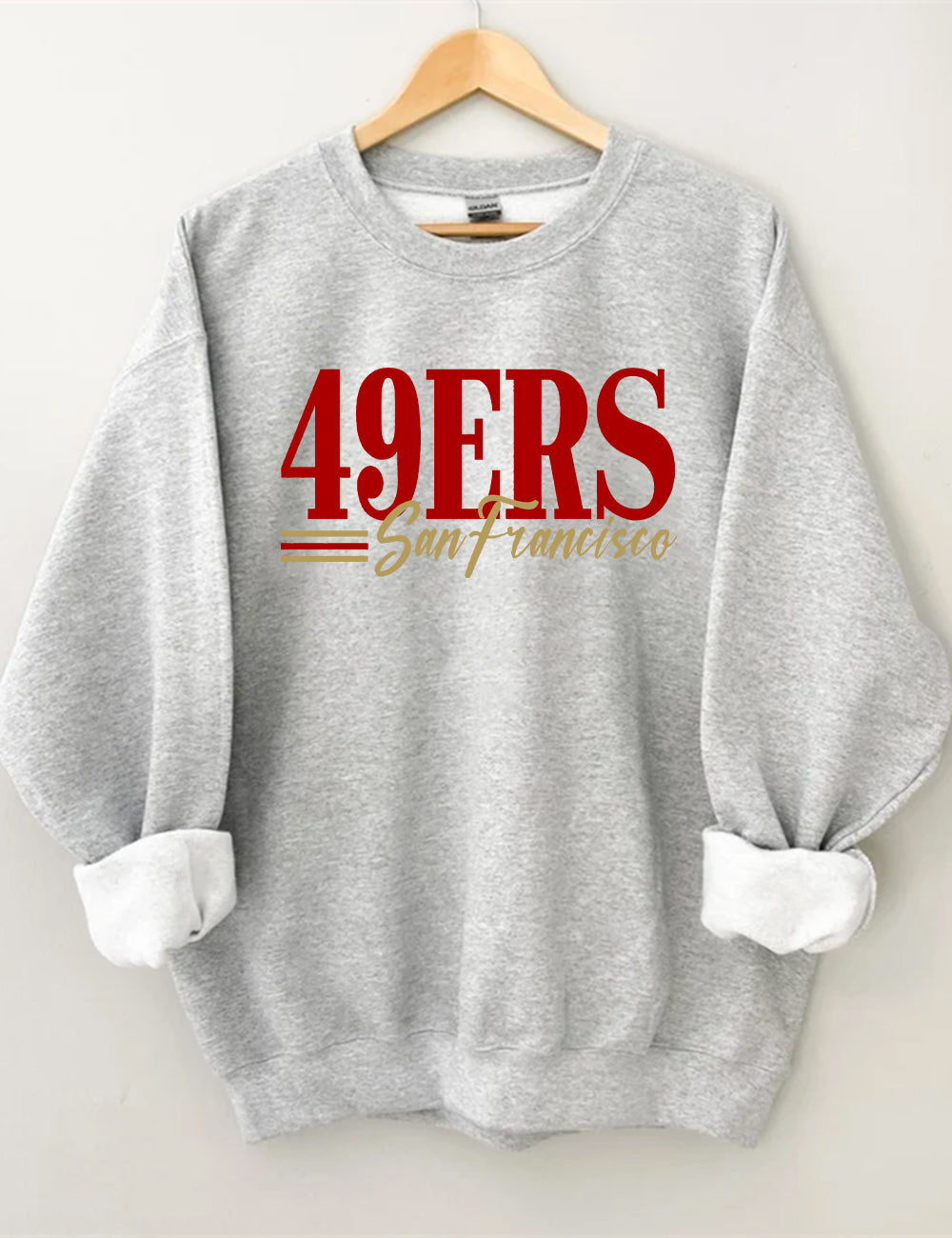 49ERS Football Stacked Letters Sweatshirt