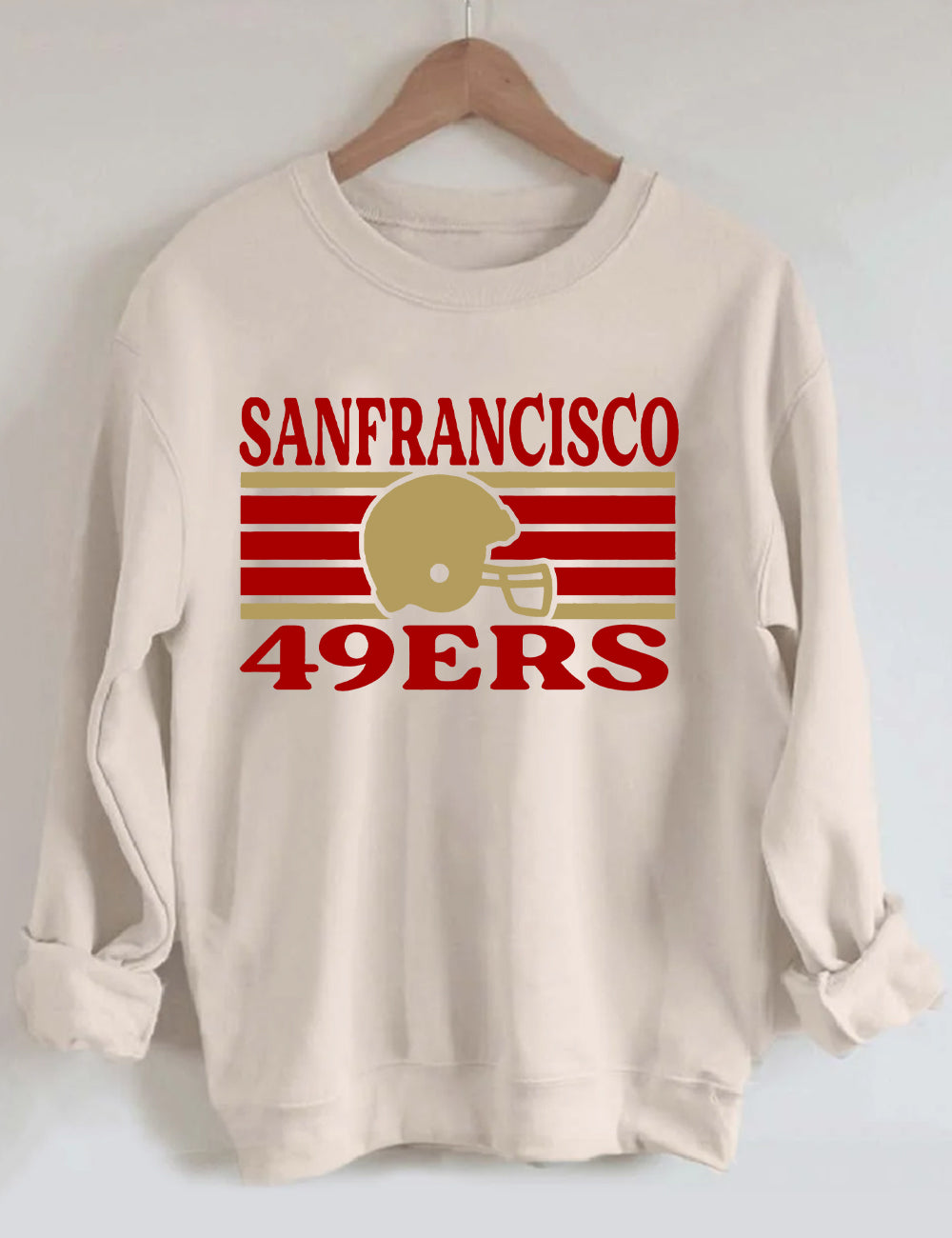 49ERS Football Stacked Letters Sweatshirt