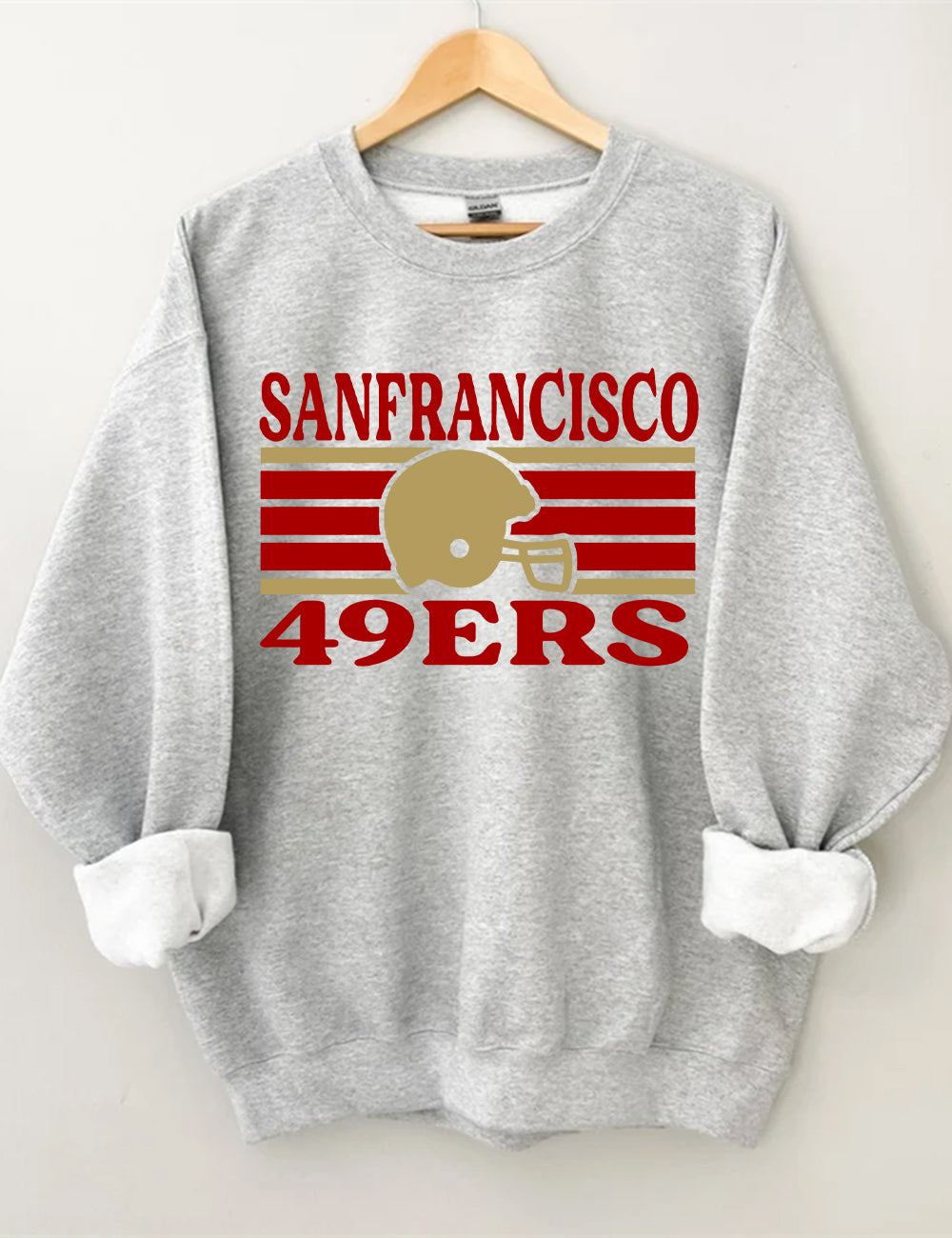 49ERS Football Stacked Letters Sweatshirt