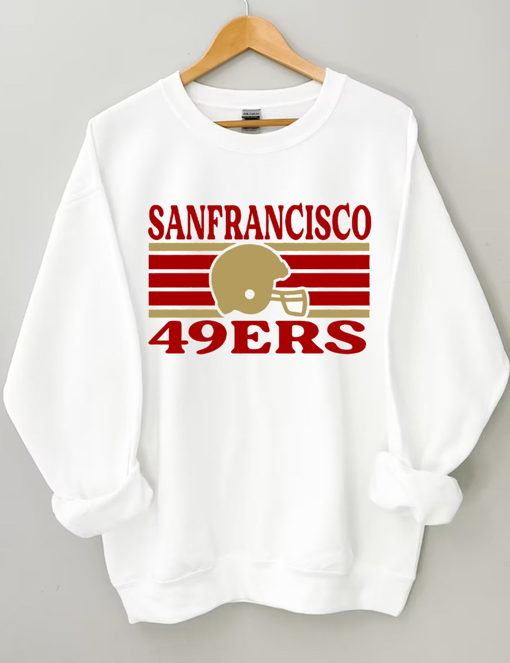 49ERS Football Stacked Letters Sweatshirt