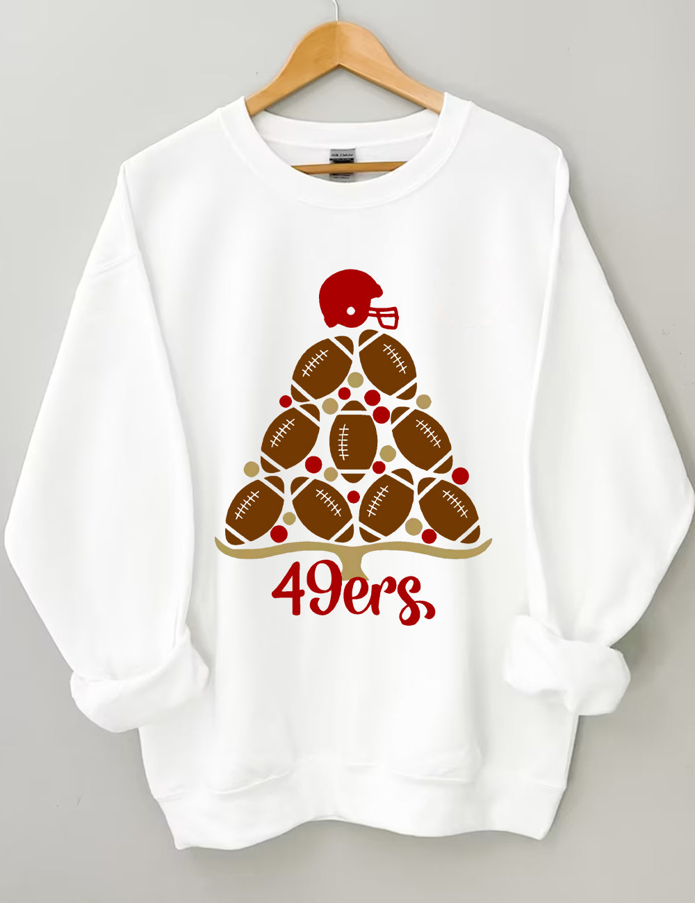 49ERS Football Stacked Letters Sweatshirt