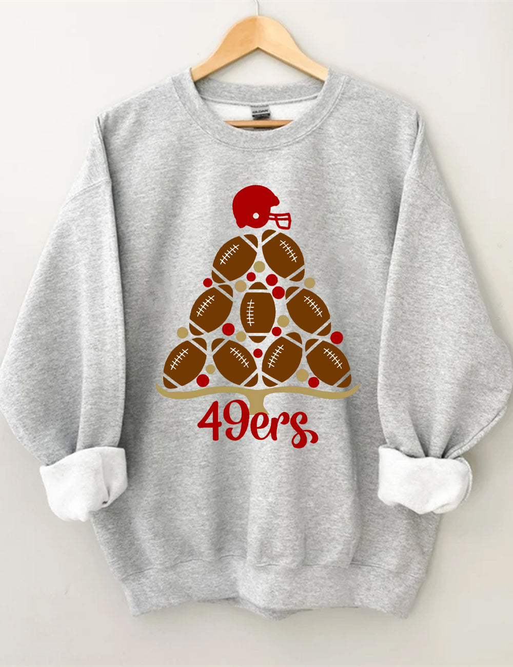 49ERS Football Stacked Letters Sweatshirt