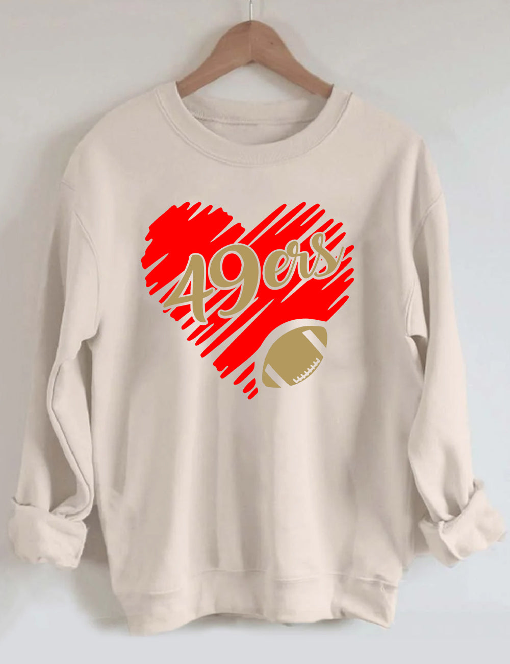 49ers Heart Sweatshirt