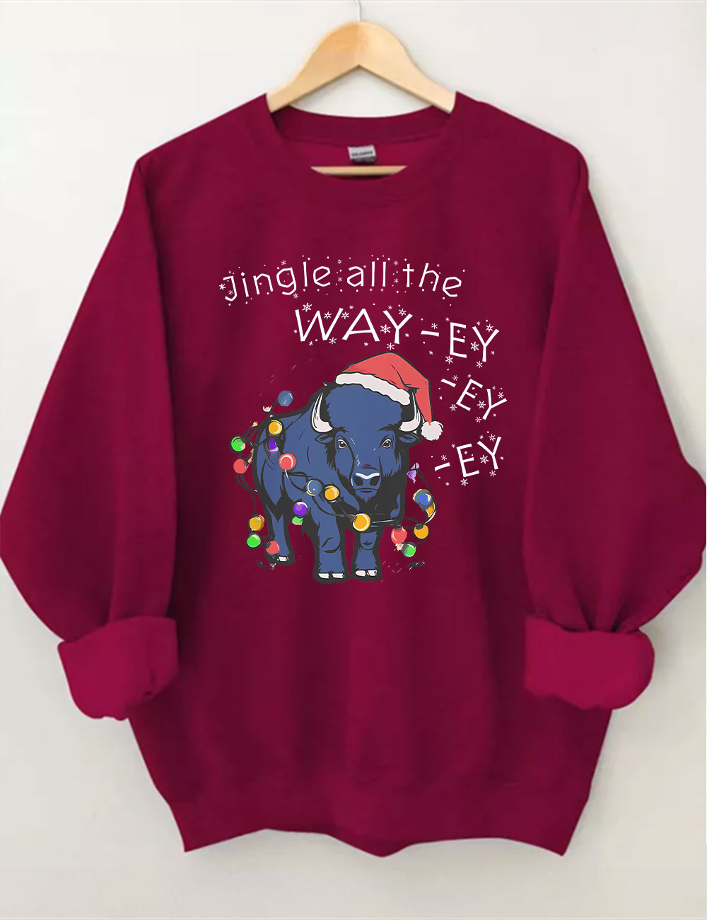 Jingle all the Way-ey-ey-ey Buffalo Bills Christmas Sweatshirt