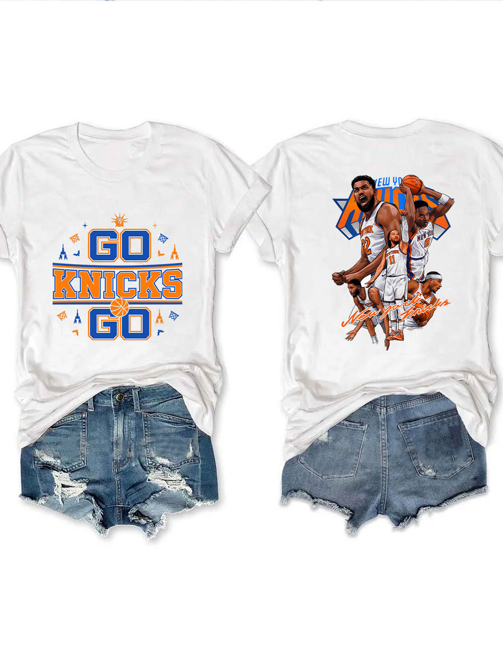 Go Knicks Basketball Team Funny Basketball T-shirt