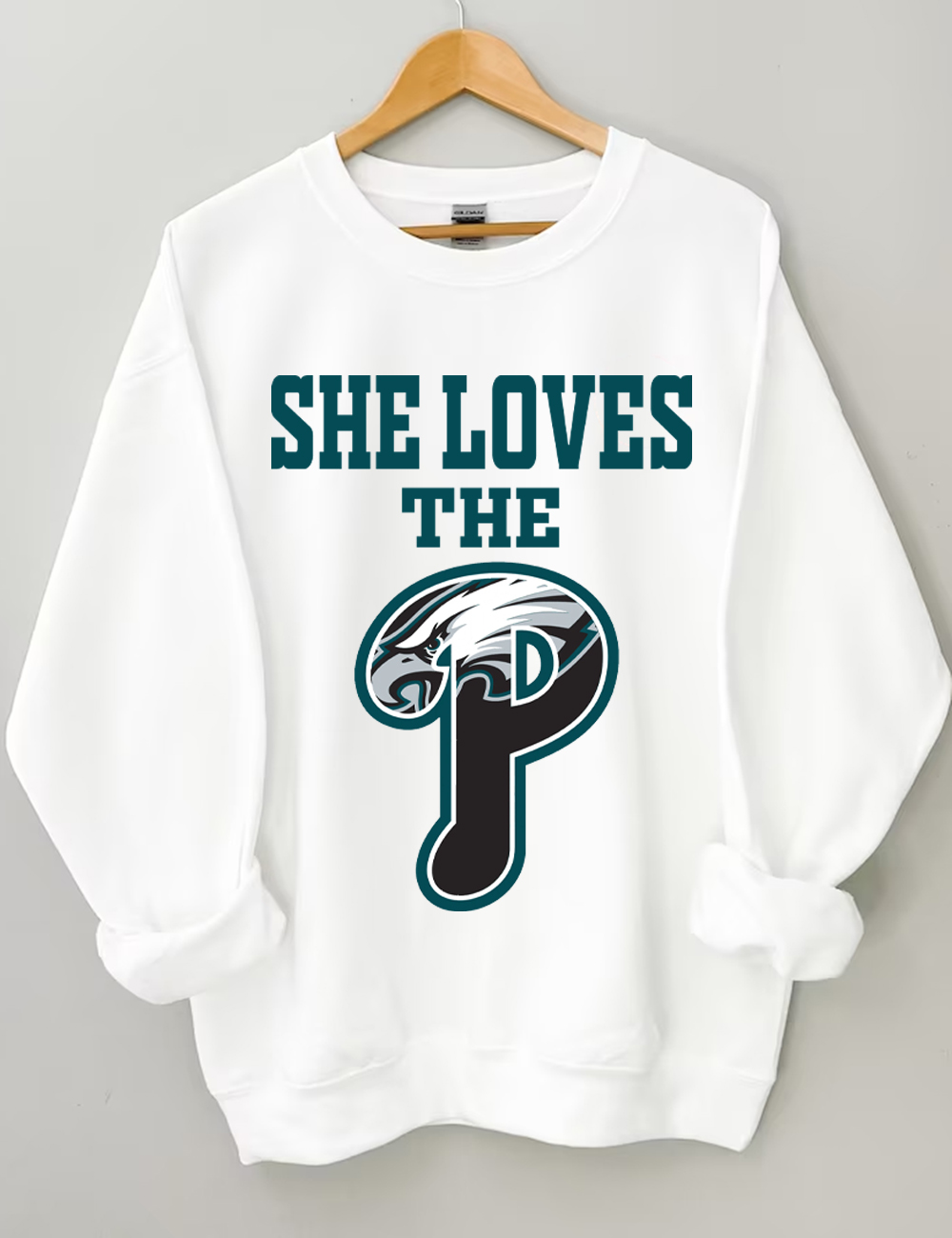 She Loves The Eagles Football Sweatshirt