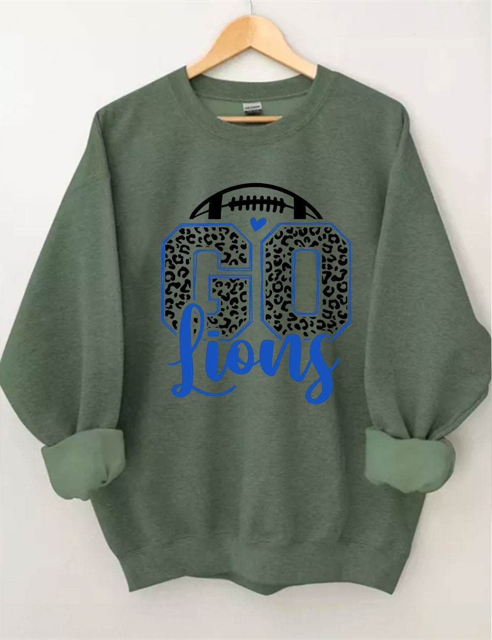 Leopard Go Lions Football Sweatshirt