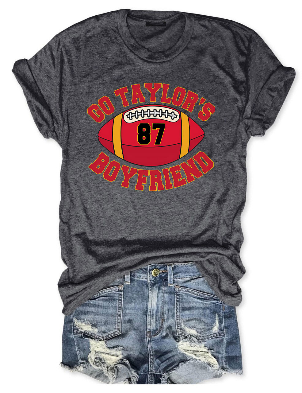 Go Taylor's Boyfriend Kelce Chiefs Football T-Shirt