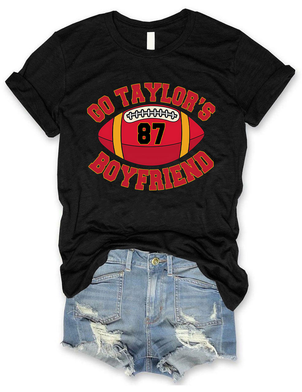 Go Taylor's Boyfriend Kelce Chiefs Football T-Shirt