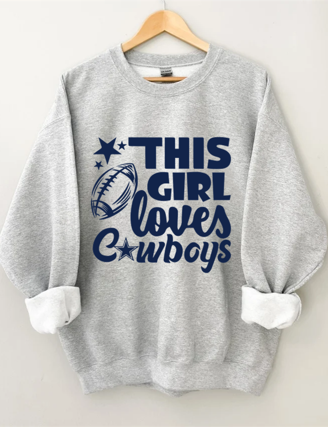This Girl Loves Cowboys Football Sweatshirt