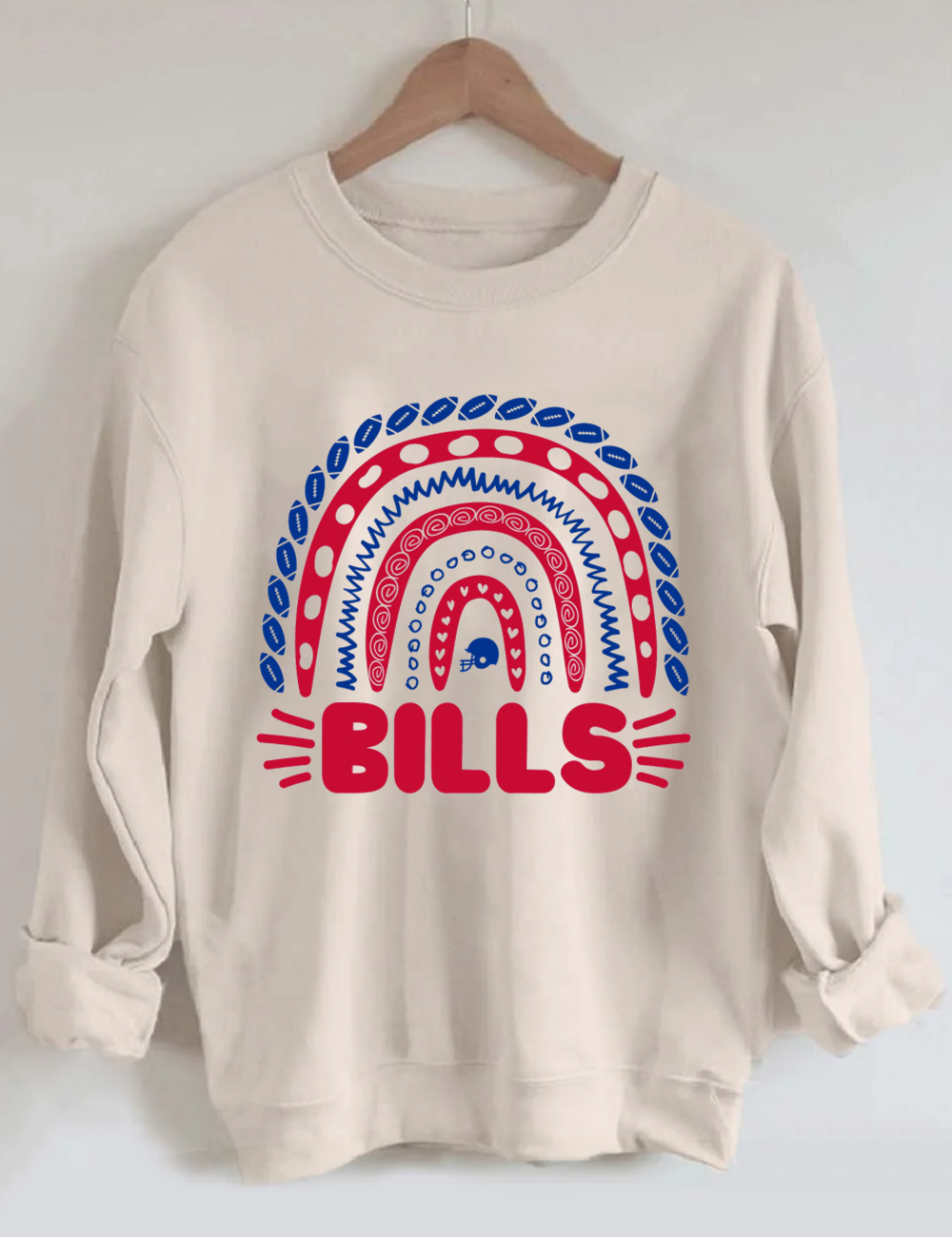 Bills Rainbow Football Sweatshirt
