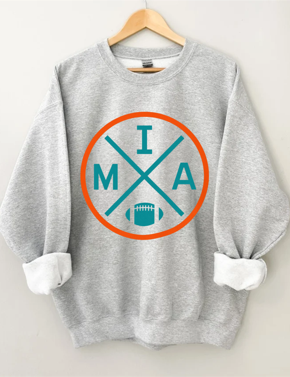 Retro Miami Dolphins Football Sweatshirt