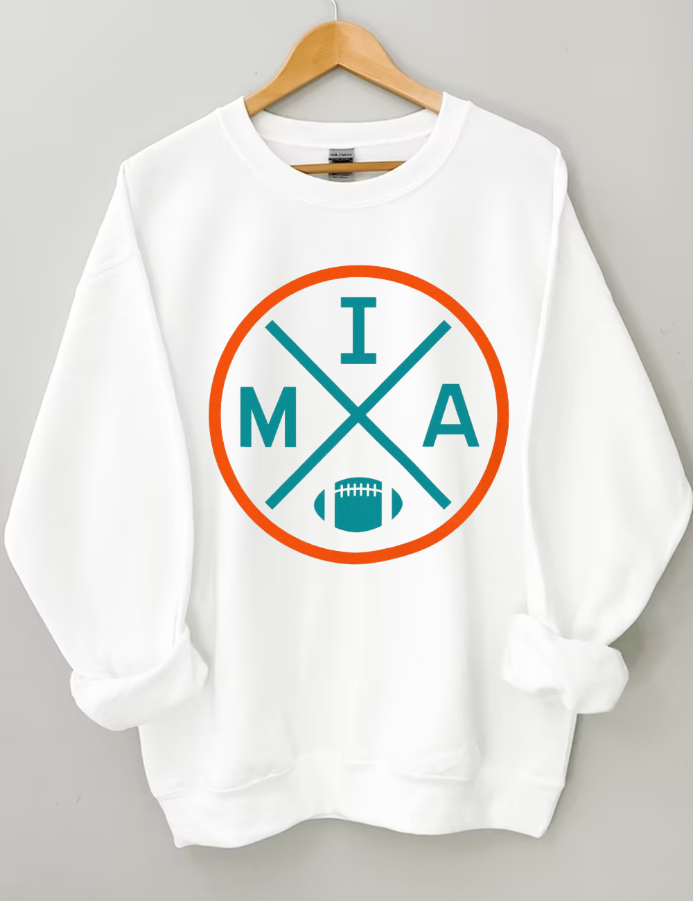 Retro Miami Dolphins Football Sweatshirt