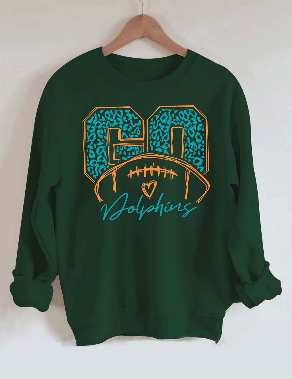 Go Dolphins Football Sweatshirt