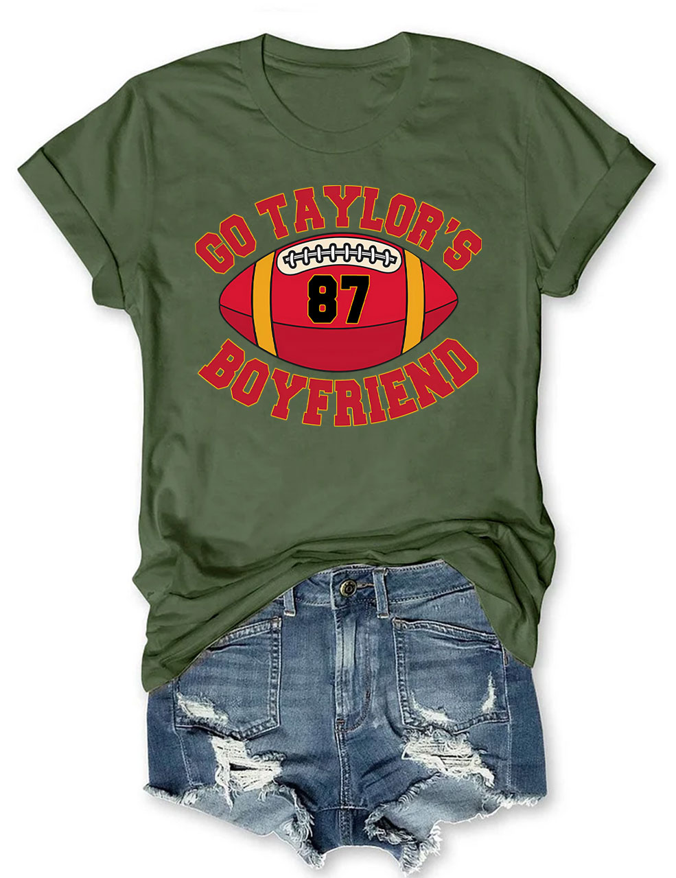 Go Taylor's Boyfriend Kelce Chiefs Football T-Shirt