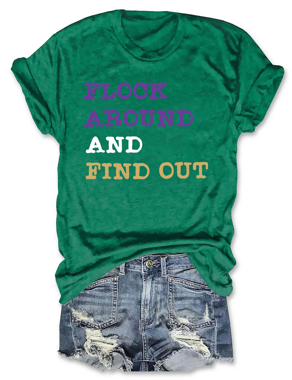 Flock Around And Find Out Baltimore Funny Football T-Shirt