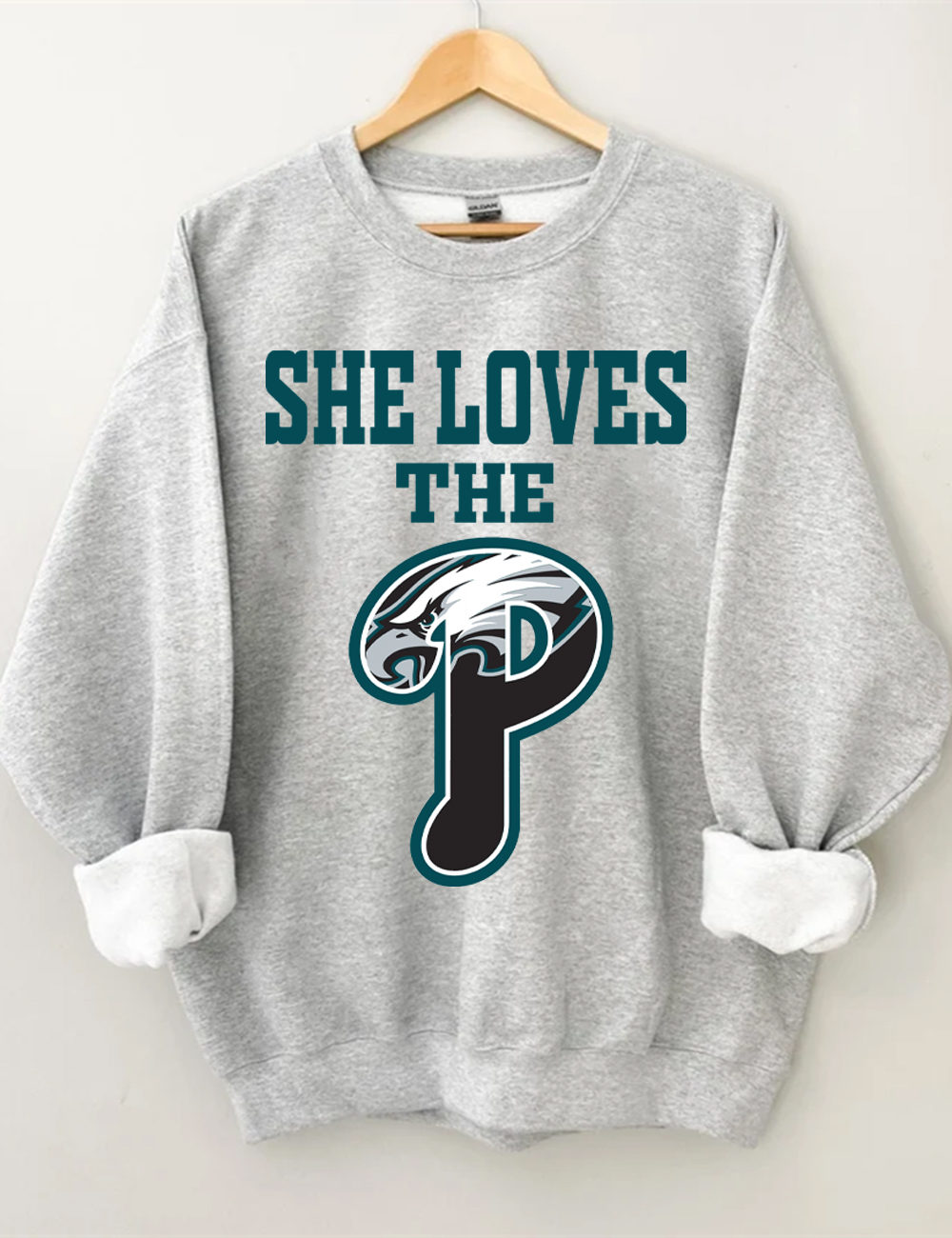 She Loves The Eagles Football Sweatshirt