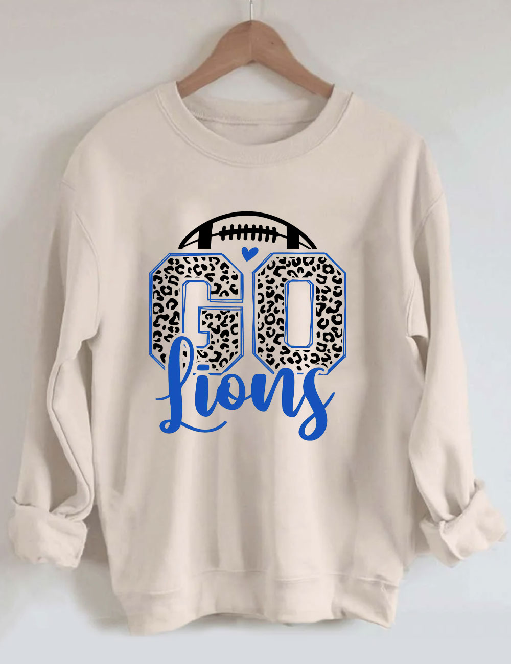 Leopard Go Lions Football Sweatshirt