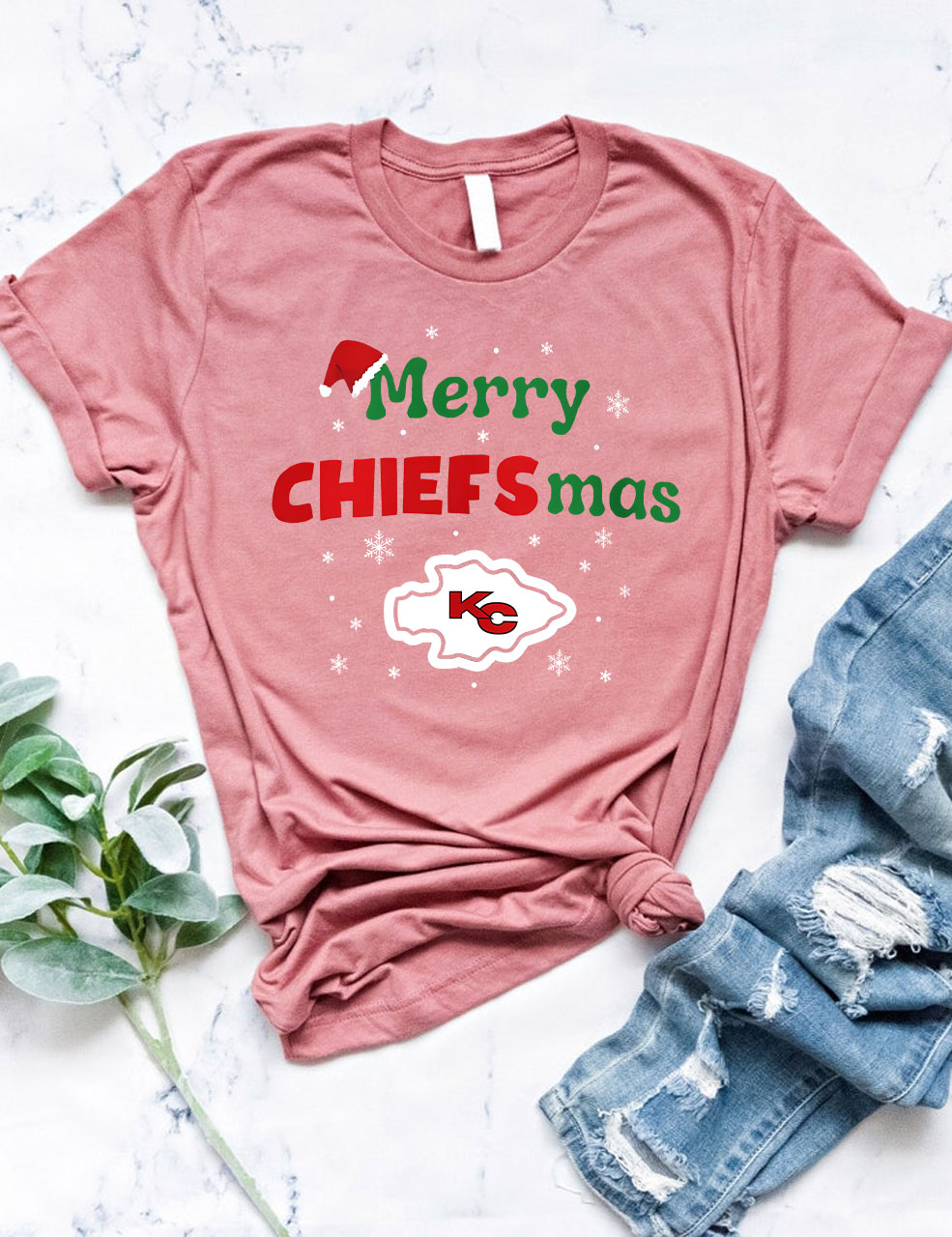 Kansas City Chiefs Merry Chiefsmas T-Shirt