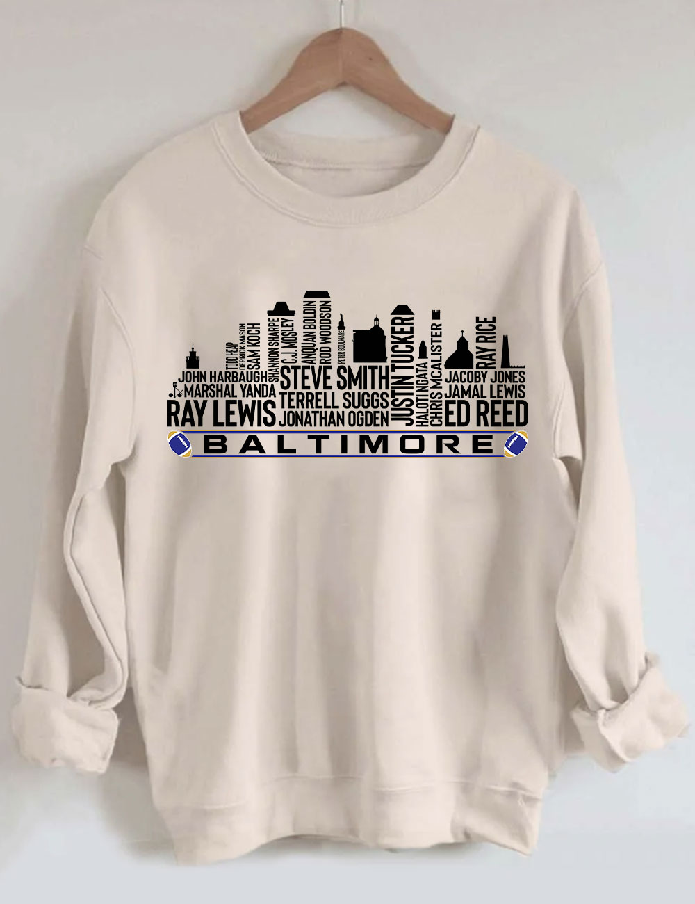 Baltimore Football Team All Time Legends Sweatshirt