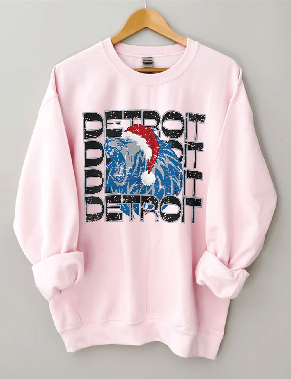 Detroit Santa Christmas Football Sweatshirt