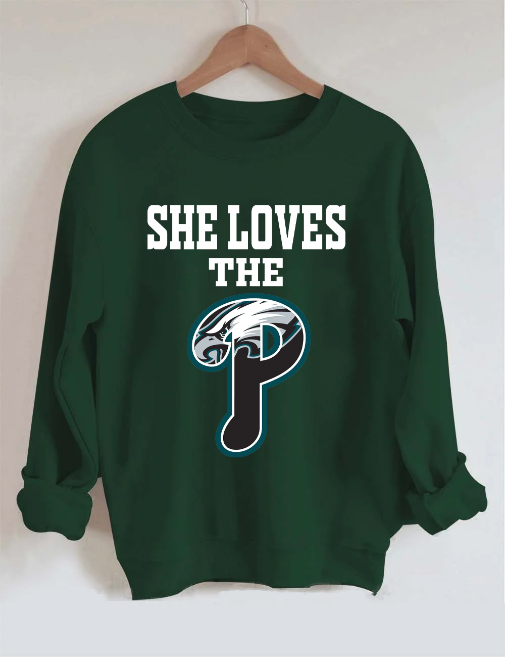 She Loves The Eagles Football Sweatshirt
