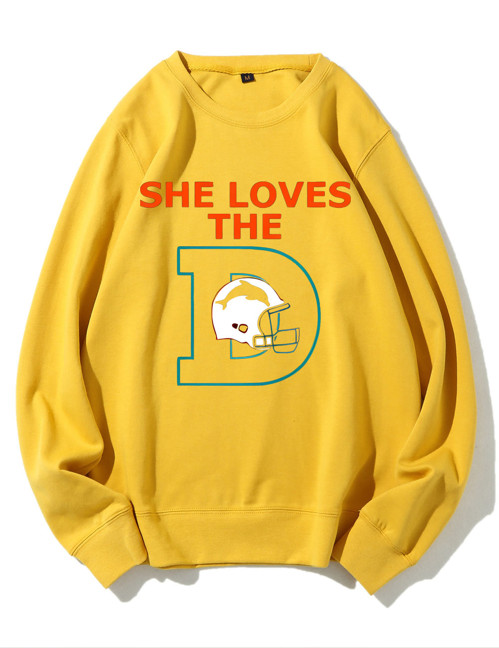 She Loves The Dolphins Football Sweatshirt