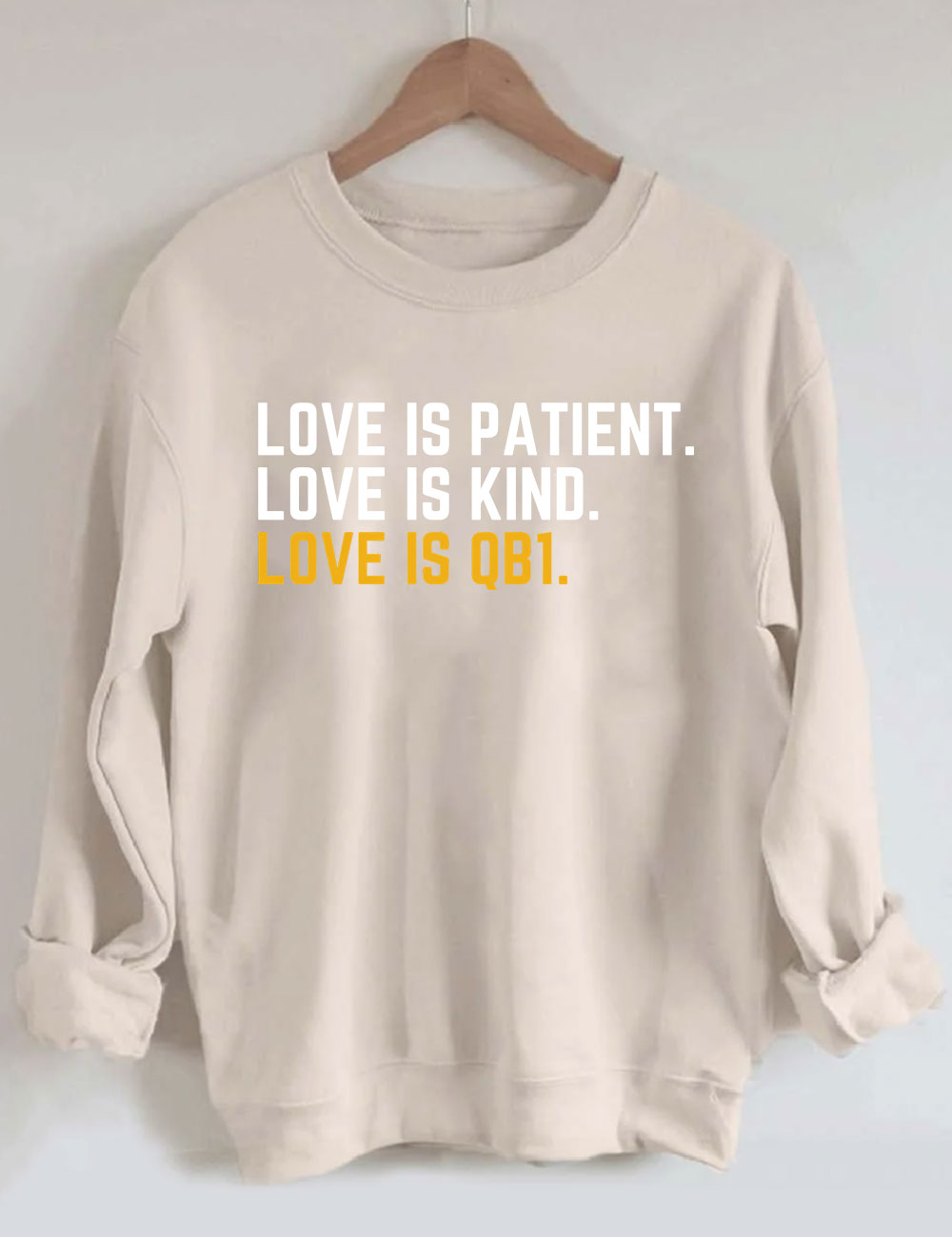Love Is Patient Green Bay Football Sweatshirt