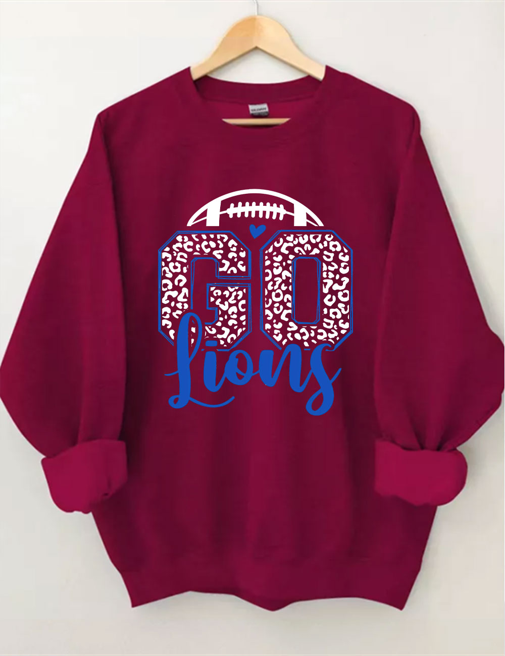 Leopard Go Lions Football Sweatshirt