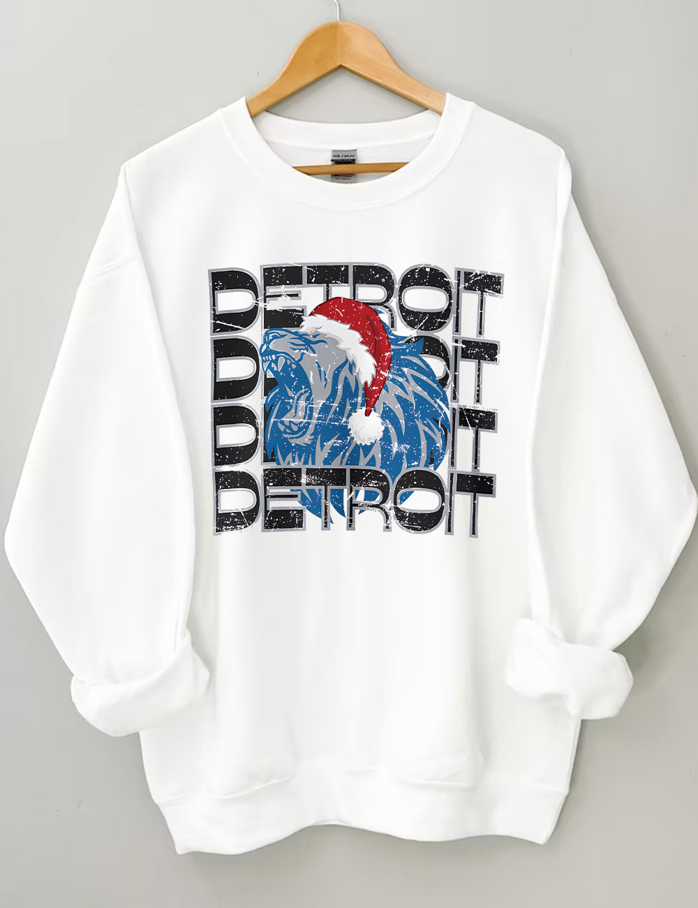 Detroit Santa Christmas Football Sweatshirt