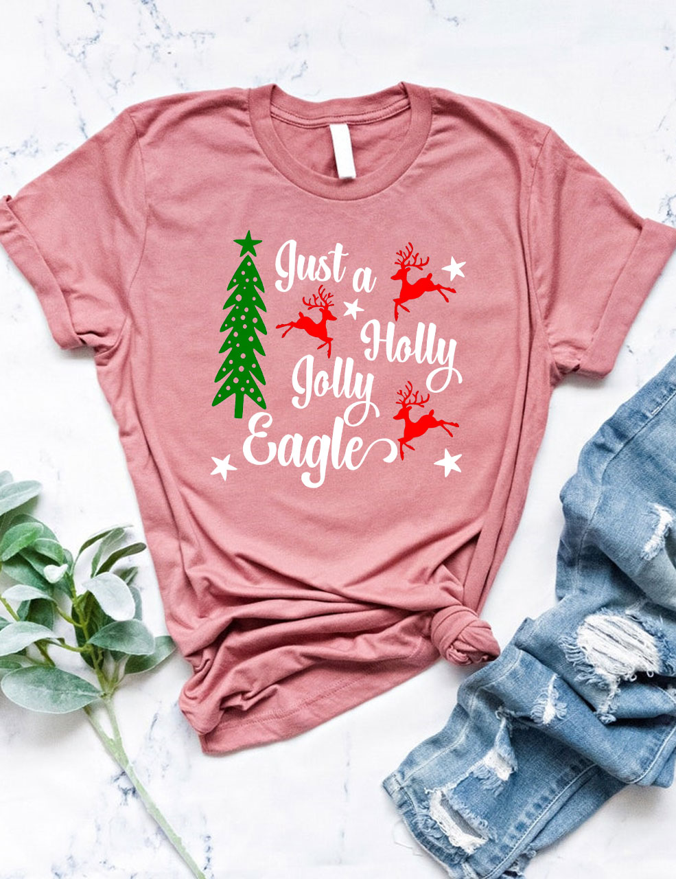 Christmas Eagles Football T-Shirt
