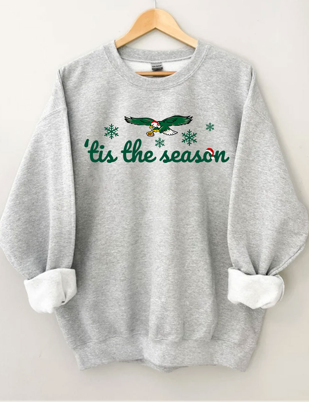 Tis The Season Santa Bird Gang Christmas Football Sweatshirt