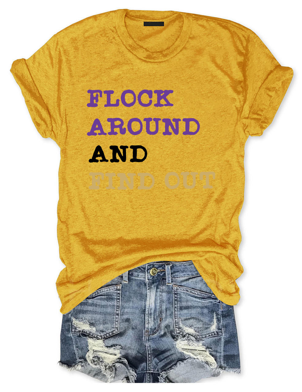 Flock Around And Find Out Baltimore Funny Football T-Shirt