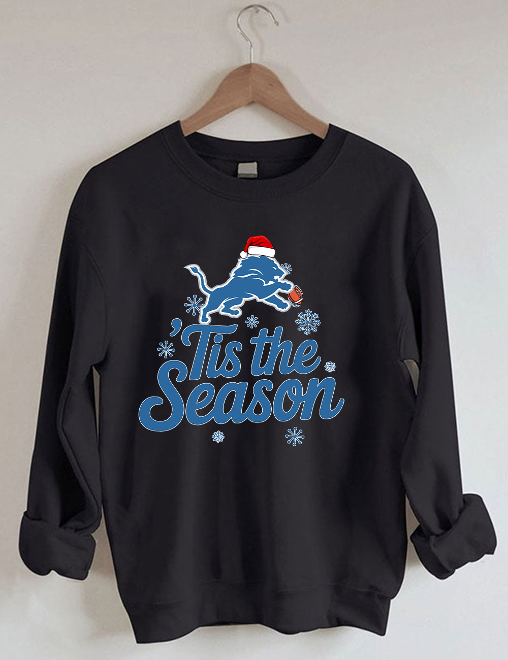 Tis The Season Detroit Lions Christmas Football Sweatshirt