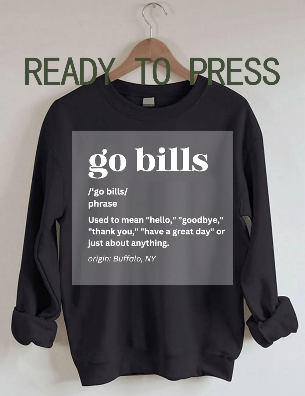 Go Bills Buffalo Football DTF Heat Transfer
