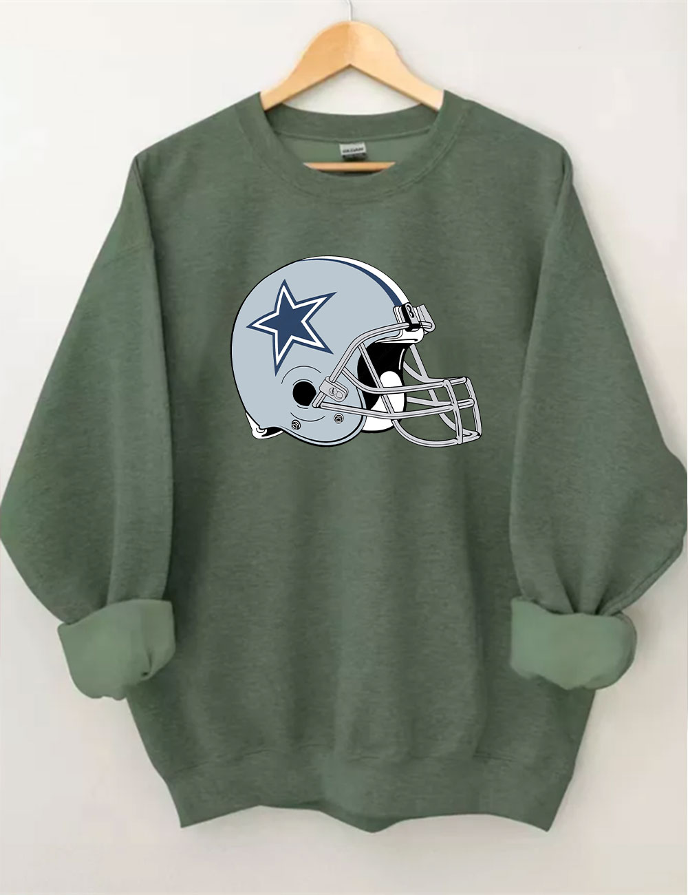 Cowboys Helmet Football Sweatshirt