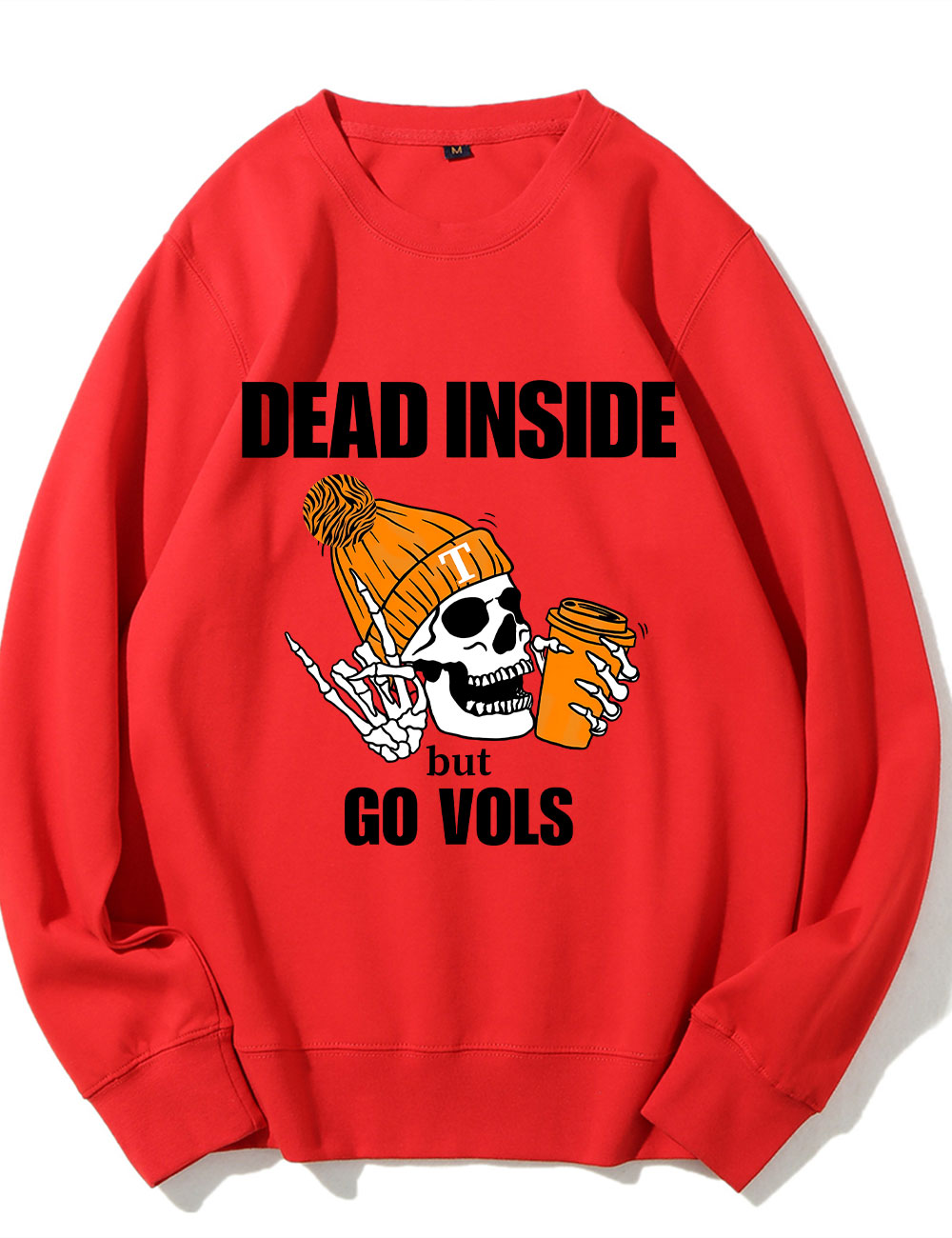 Tennessee Vols Dead Inside Skeleton Football Sweatshirt