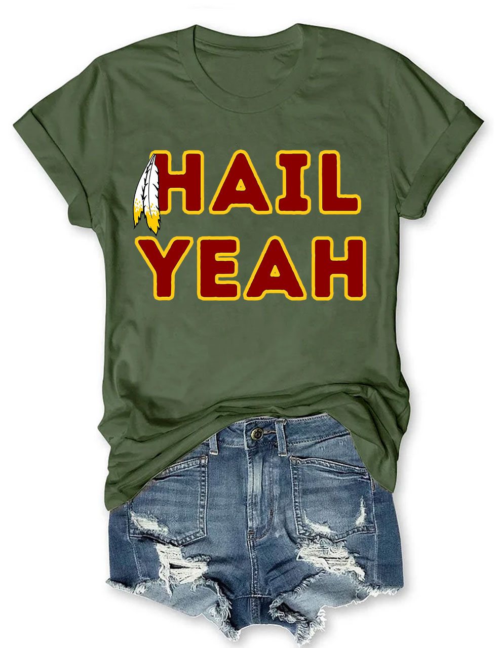 Hail Yeah Washington Commanders Football T-Shirt