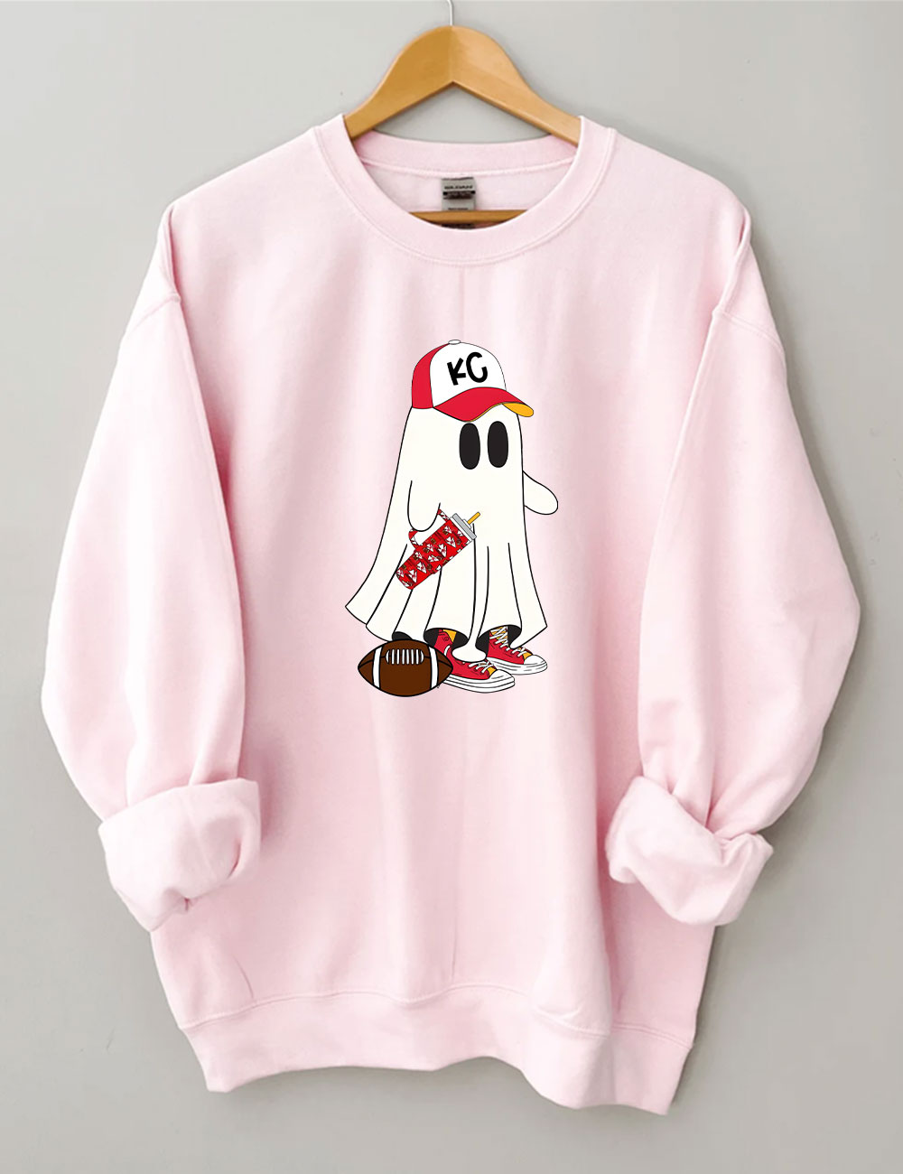 Kansas City Football Spooky Ghost Sweatshirt