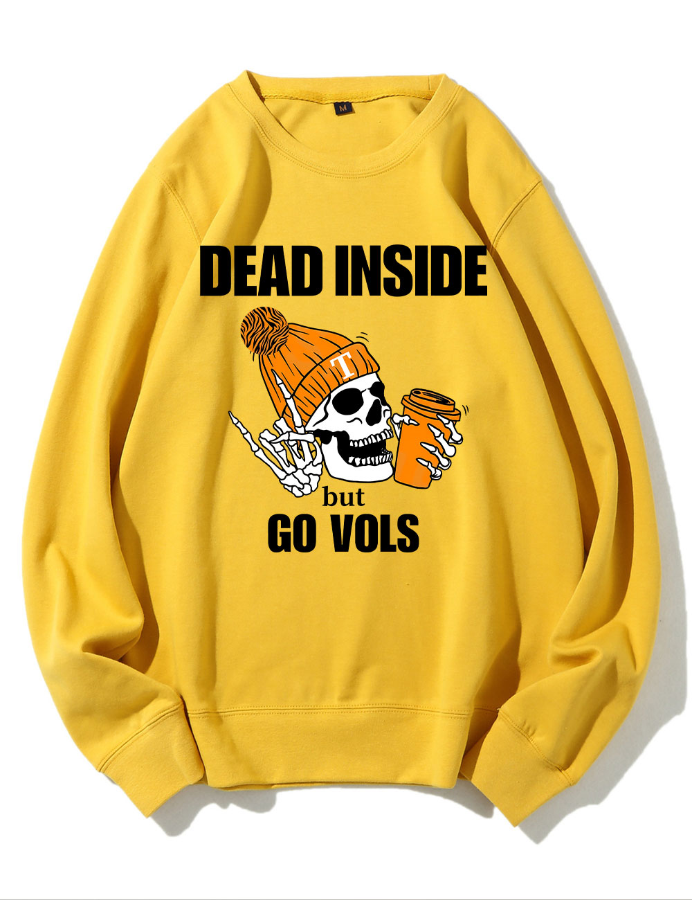 Tennessee Vols Dead Inside Skeleton Football Sweatshirt