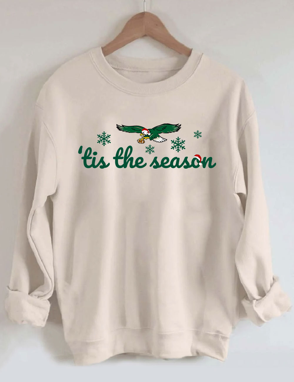 Tis The Season Santa Bird Gang Christmas Football Sweatshirt