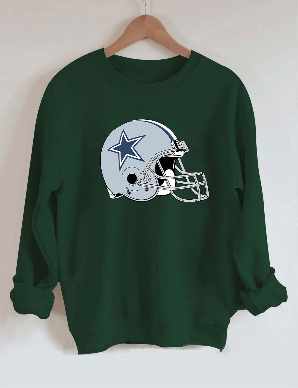 Cowboys Helmet Football Sweatshirt