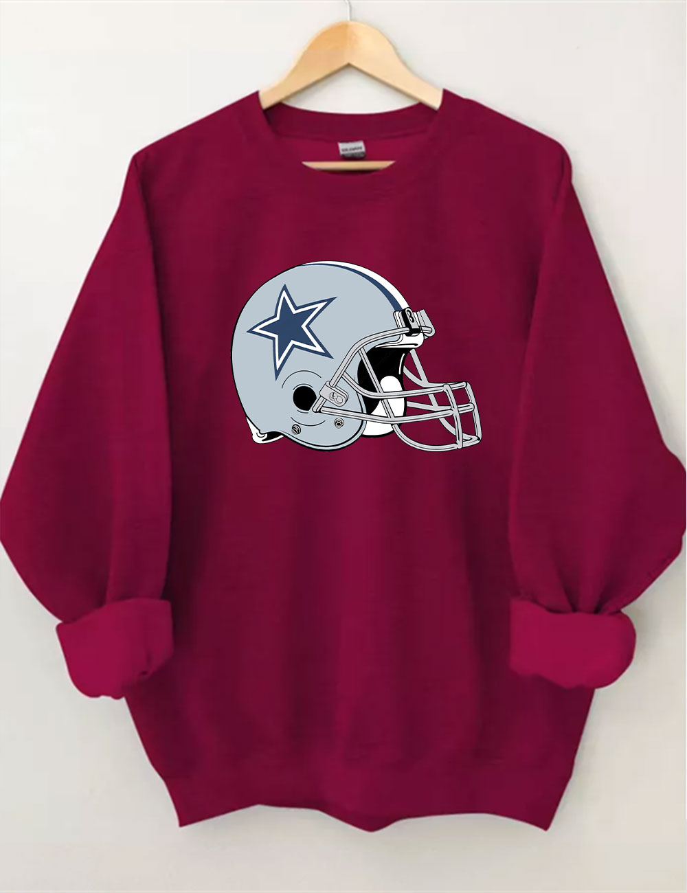 Cowboys Helmet Football Sweatshirt