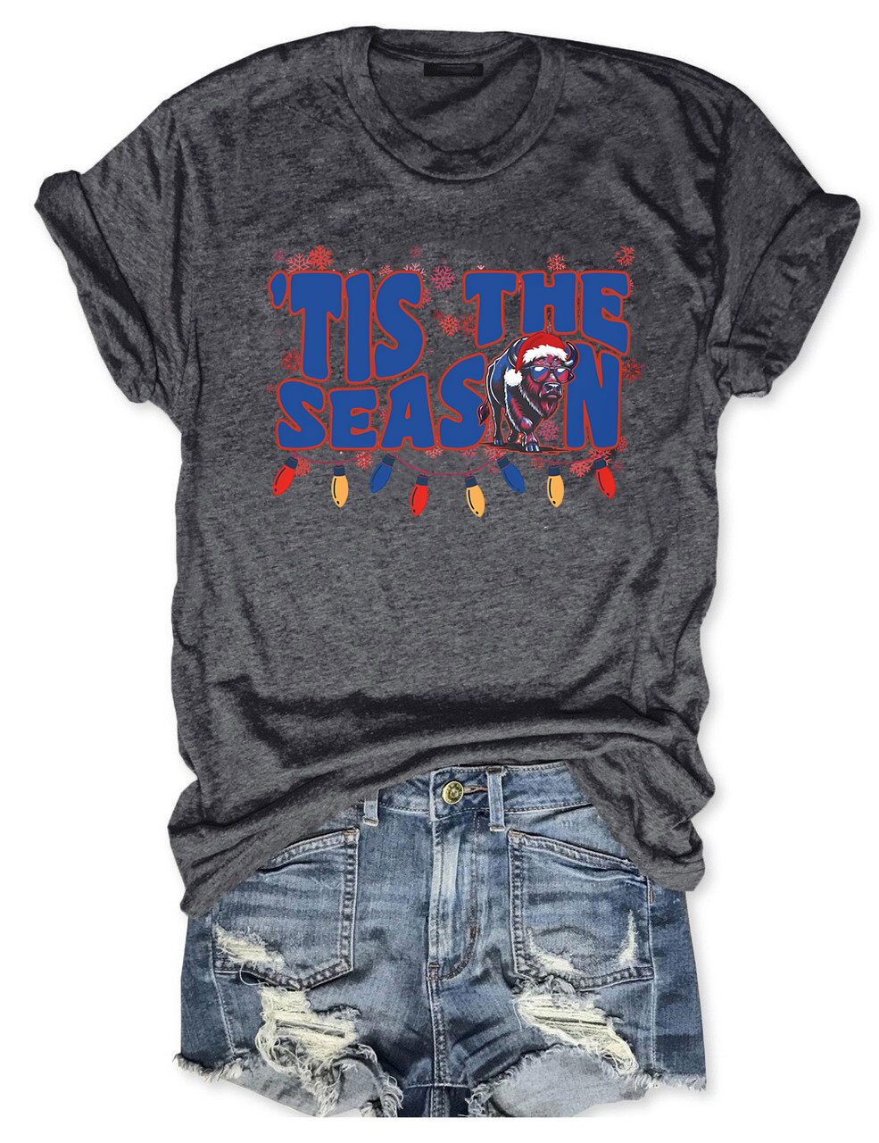 Christmas Buffalo Football T-Shirt