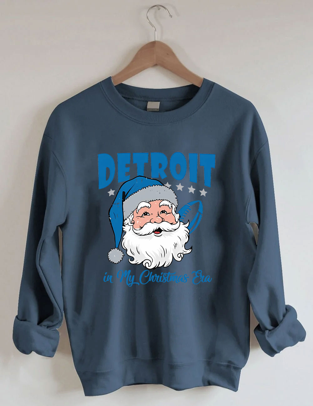 Vintage Detroit Football In My Christmas Era Sweatshirt