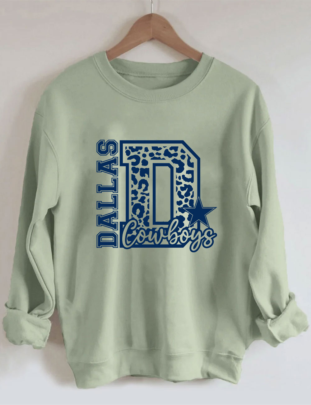 Leopard Cowboys Star Football Sweatshirt