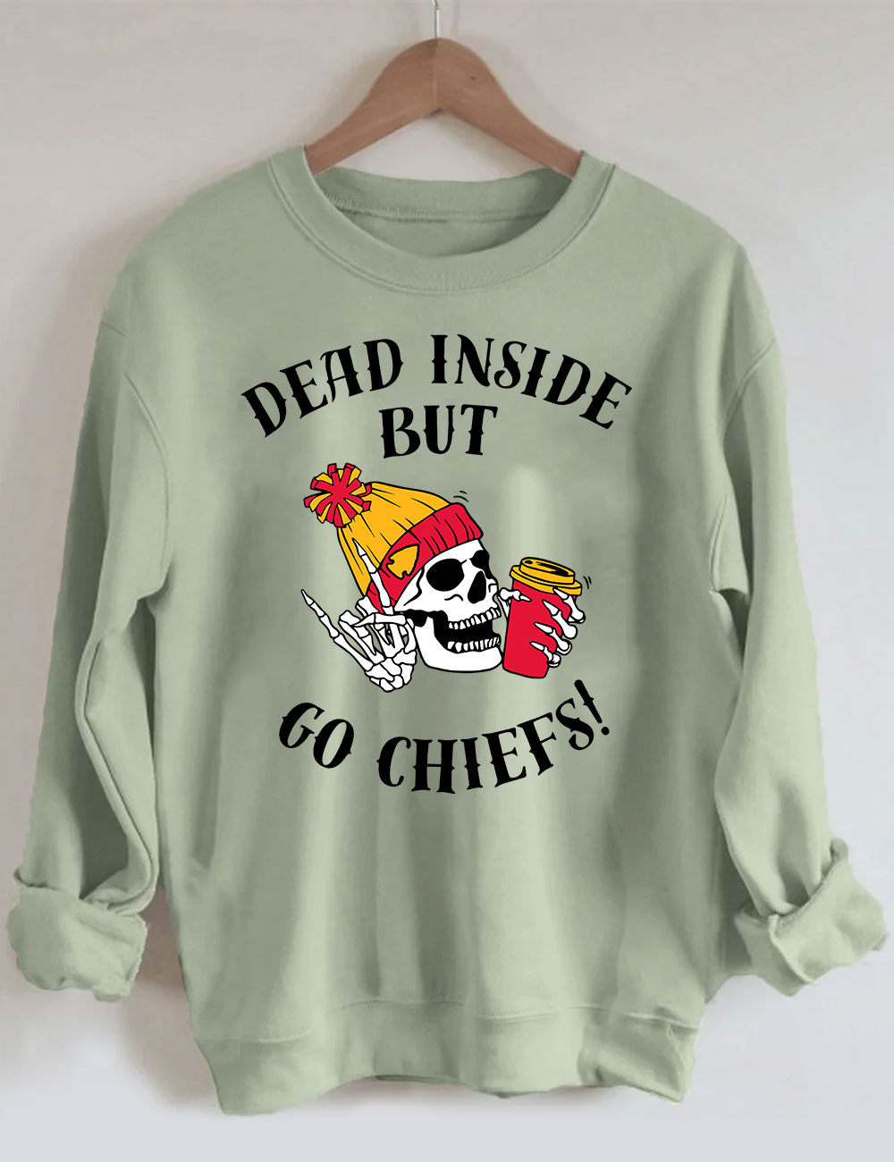 Dead Inside But Go Chiefs Kansas City Football Sweatshirt