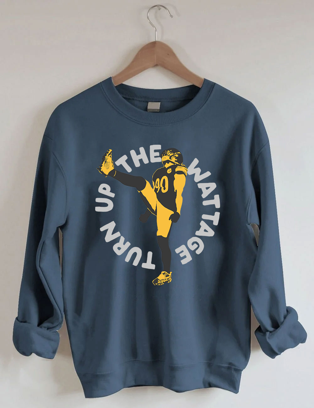 Pittsburgh Steelers TJ Watt - Turn up the Wattage Football Sweatshirt